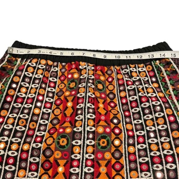 Anthropologie Tolani Michelle Black Mirrored Skirt Women's Size Medium - Picture 12 of 13